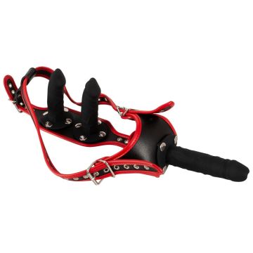 Verstelbare Strap-on String met Dildo - 2XL