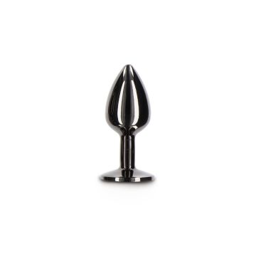 Buttplug With Diamond Jewel S - Zwart