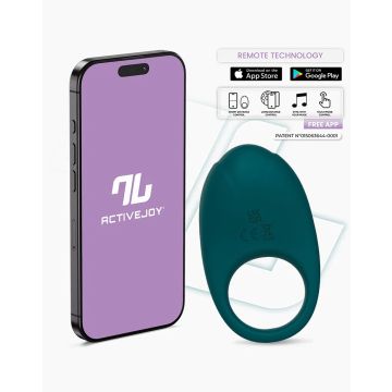 Ringo Vibrerende Cockring met App - Groen