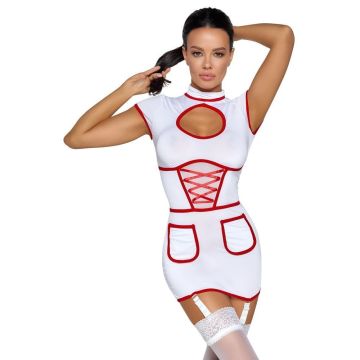 Cottelli Verpleegster Jurk - Rood/Wit-cottelli-verpleegster-jurk-rood-wit-1.jpg