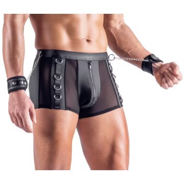 Shorts met Open Achterkant en Handboeien - Zwart