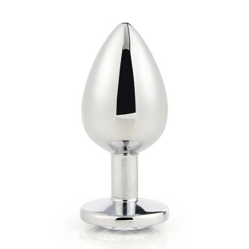 Zilveren Buttplug Gleaming - L