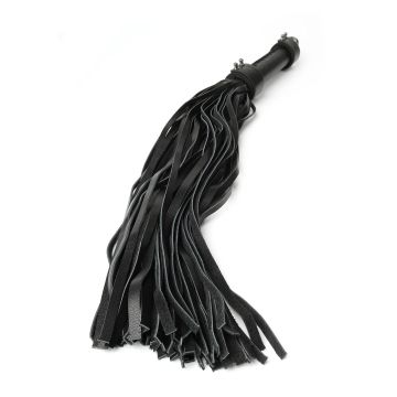 Leren Zweep Zwart - 55 cm