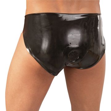 Latex Slip Met Dildo - M/L