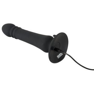 Stotende Anaalplug met Zuignap - Zwart