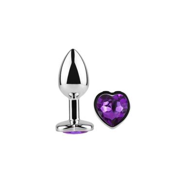 Hartvormige Buttplug Scarlet Paars S