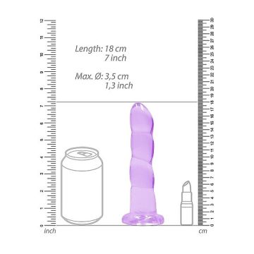 Kristalheldere Dildo - Paars