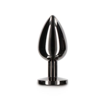 Buttplug With Diamond Jewel L - Zwart