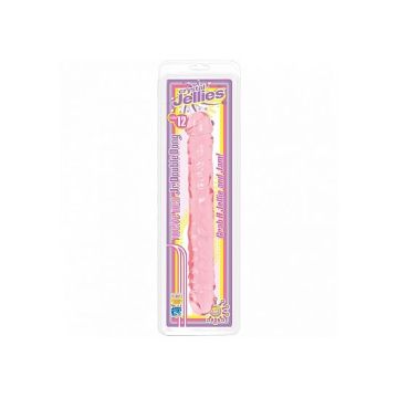 Roze Crystal Jellies dubbele dildo