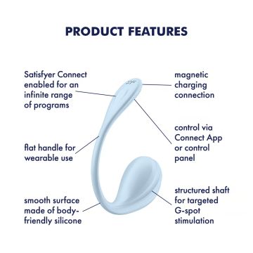 Satisfyer Smooth Petal Connect App Vibrerend Ei - Blauw