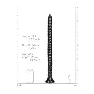XXL Dildo Swirled Anal Snake - 54 cm
