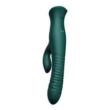 Stotende en Verwarmende Rabbit Vibrator Mose - Groen