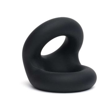 Liquid Silicone Rugby Ring - Zwart