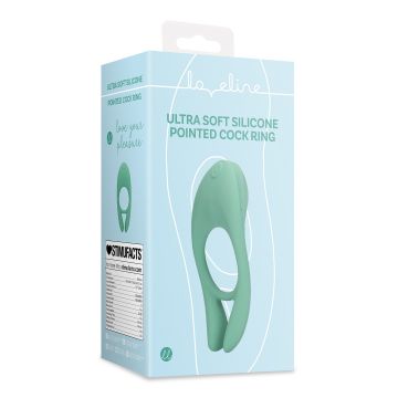 Vibrerende Cockring Ultra Soft Silicone Pointed - Groen