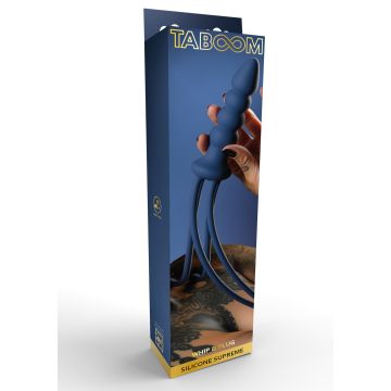 Silicone Whip and Buttplug - Blauw