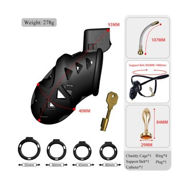 Sevanda Peniskooi Met Buttplug Rattlesnake Pro Lang - Zwart