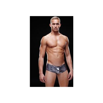 Zilveren metallic herenslip