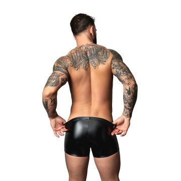 Male Power Wetlook Pouch Short - Zwart