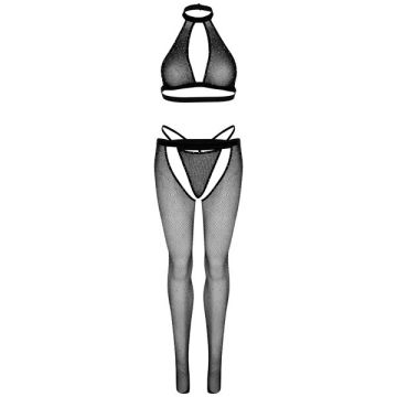 Visnet Top, String en Kruisloze Panty
