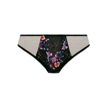 Fantasie Aurelia Bloemen String - Zwart