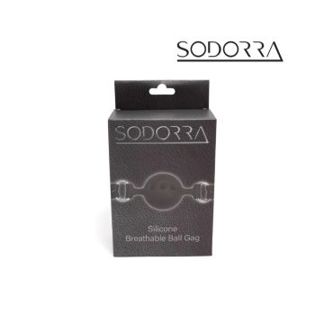 Sodorra Siliconen Ball Gag met Ademgaten - Zwart