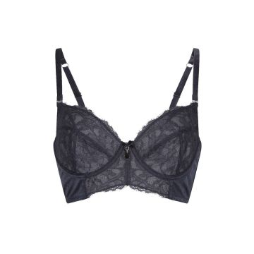 Semi Transparante Bustier - Donkerblauw