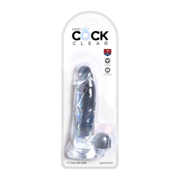 Transparante Realistische Dildo King Cock - 20 cm