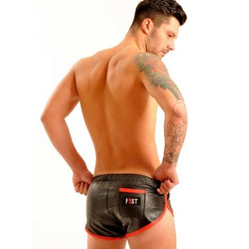 Fist Leren Short - Zwart - Rood