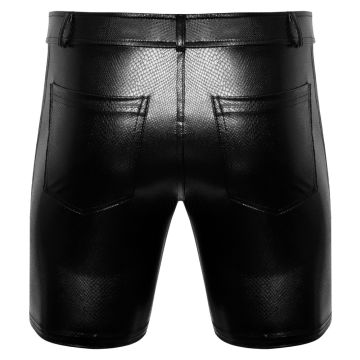 Noir Handmade Short Slangenleer-effect - Zwart