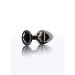 Buttplug With Diamond Jewel M - Zwart
