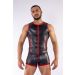 Mister B Neopreen V-Shaped Top - Zwart/Rood Mister B Neopreen V-Shaped Top - Zwart/Rood
