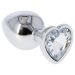 Medium Buttplug Met Hartjes Juweel - Transparant Medium Buttplug Met Hartjes Juweel - Transparant