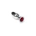 RVS Buttplug met rood Juweel RVS Buttplug met rood Juweel