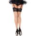 Leg Avenue Transparante Kousen Elegante Naad - Zwart/Nude Leg Avenue Transparante Kousen Elegante Naad - Zwart/Nude