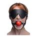 Blinddoek Harnass met Rode Ballgag Blinddoek Harnass met Rode Ballgag