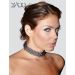 Leren halsband met kettingen Leren halsband met kettingen