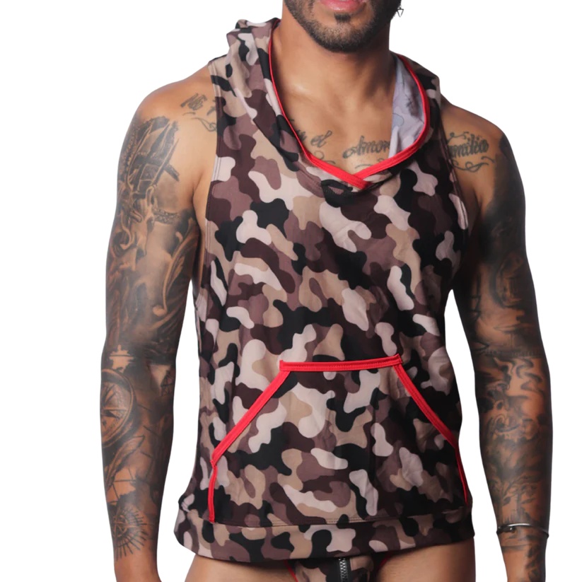 Gigo Trend Hoody T-Shirt - Rood