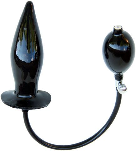 Opblaasbare Rubberen Buttplug L - Solid