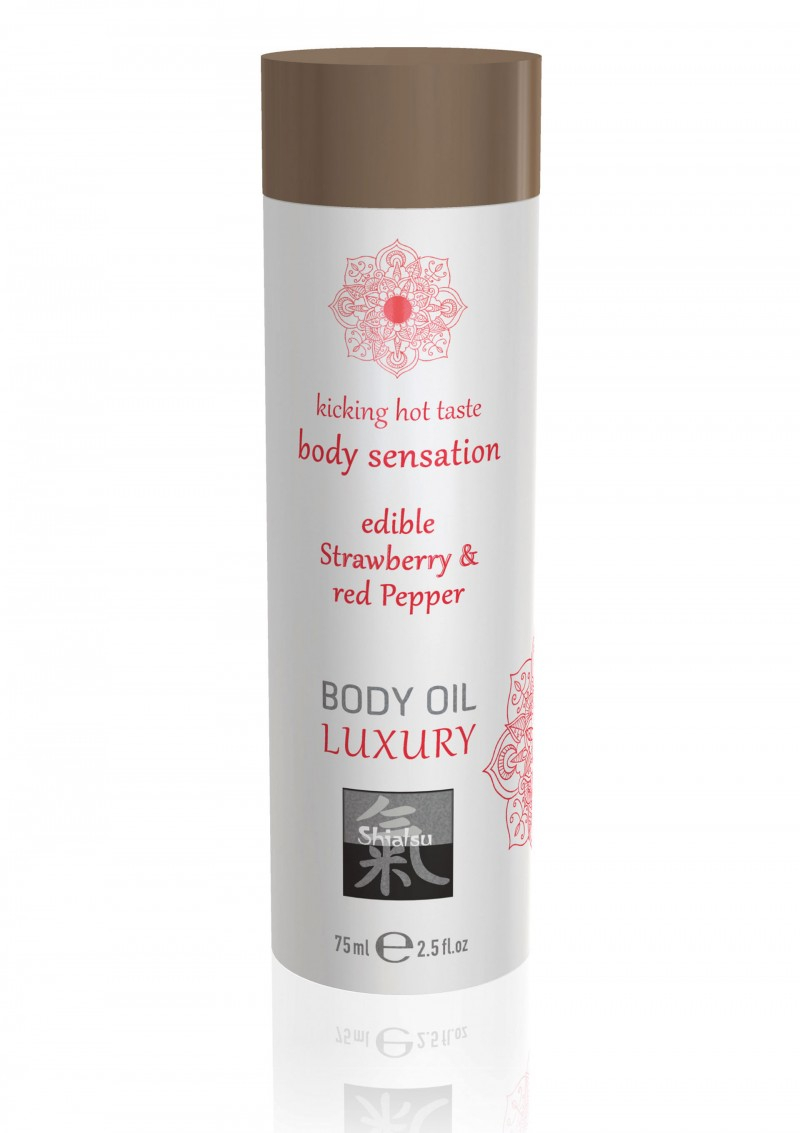 Luxe Eetbare Body Olie - Strawberry
