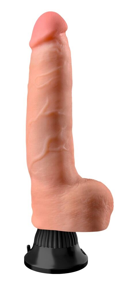 Real Feel Vibrator Dildo Deluxe Flesh 22 cm