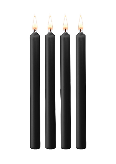 SM Kaarsen Large 4-Pack - Zwart