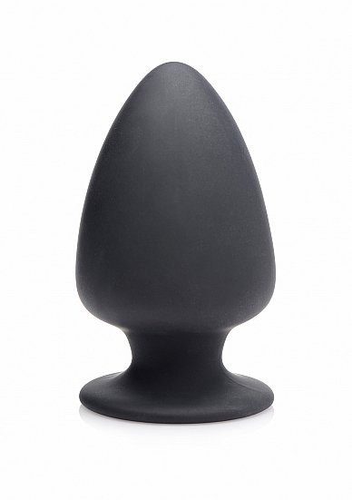 Zwarte Squeezable  Buttplug - Medium