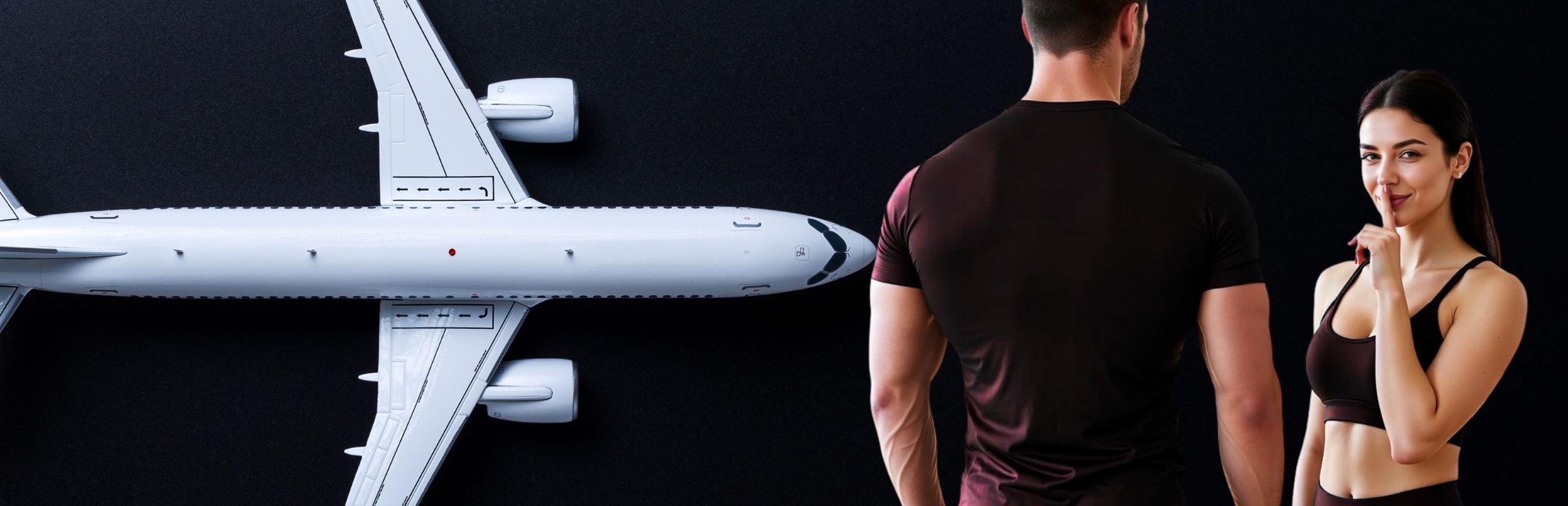 koppel-bij-een-vliegtuig