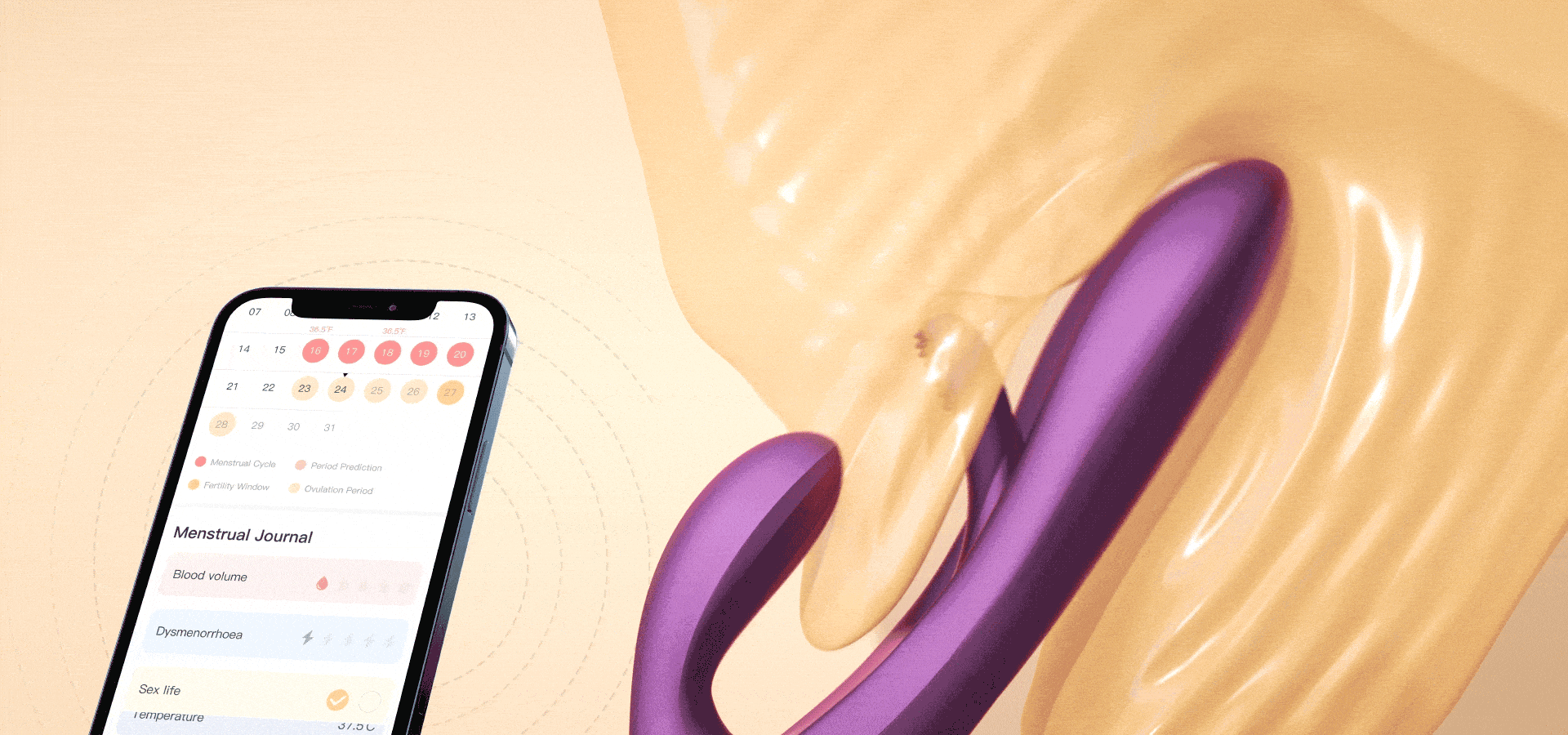 Voorbeeld van de beweging van een tapping vibrator
